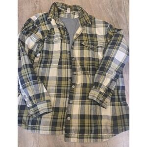 Duluth Trading Co. Plaid Flannel & Fleece Lined Jacket With Snap Front Size XXL
